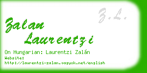 zalan laurentzi business card