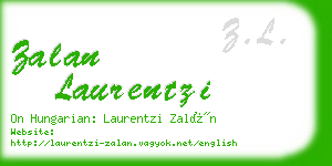 zalan laurentzi business card